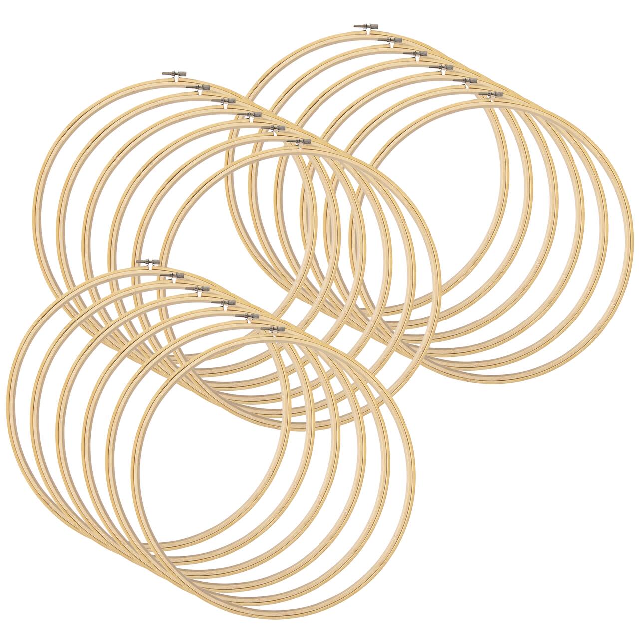 18 Pack: 14" Wooden Embroidery Hoop by Loops & Threads™